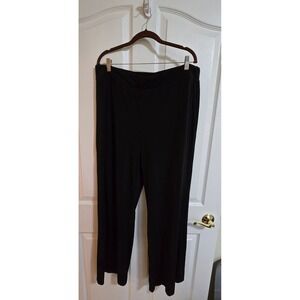 Merona Womens Black Wide Leg Pants Size 2 Polyester Spandex Blend Lined /0295